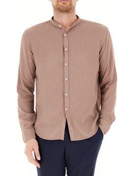 QB24 Camicia in lino NOCCIOLA XL