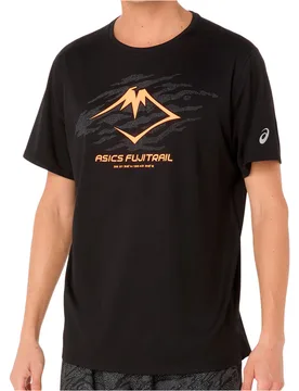 Fujitrail logo camisetas trail running manga corta hombre Negro (S) - Asics - FashionsVida