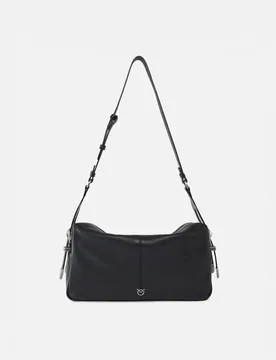 Borsa a spalla Keeper Bag nero realizzata in pelle dallo stile western - PINKO - FashionsVida