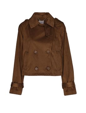 Chaqueta de efecto cuero marrón XXL