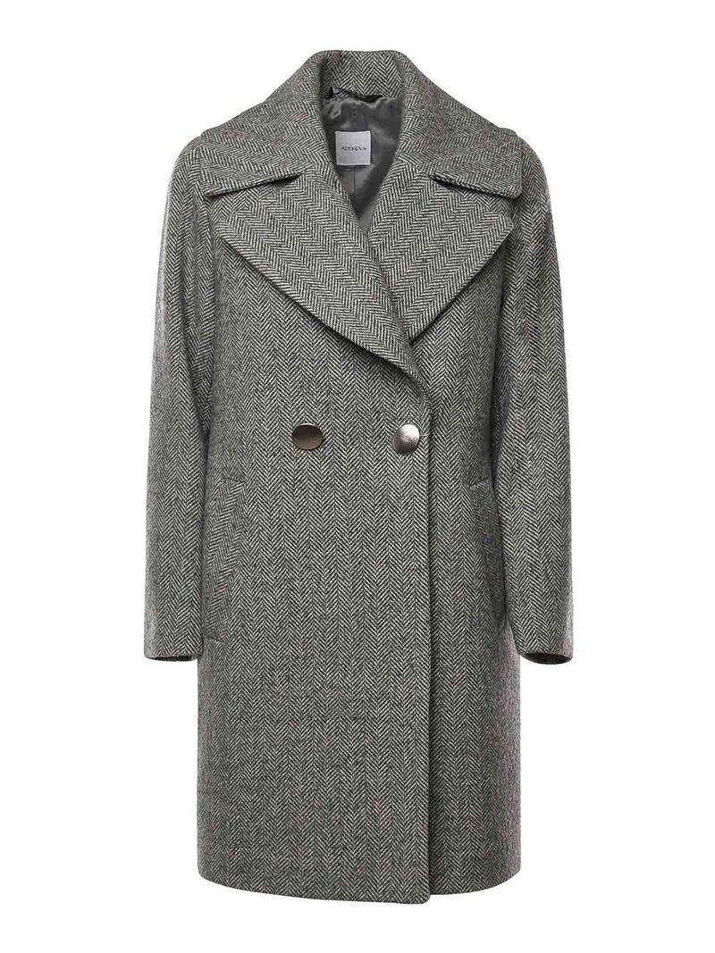 Cappotto in lana e cashmere color pesca