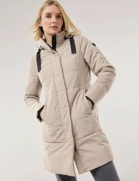 Steppmantel Thermozone, normale Größen#Kurzgrößen, Farbe Beige, 48, mit wärmenden Thermozonen wind- und wasserabweisend Damen - Walbusch - FashionsVida
