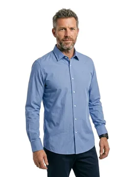 Camicia A Maniche Lunghe The Hendrik Slim Fit Deep Wave / White M - G-Star - FashionsVida
