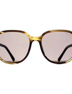 Women's Square Striped Loden Dark Grey MUB01S Sunglasses in Brown - Brown - Size: One Size - Miu miu - FashionsVida
