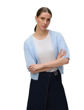 Cardigan Maybe 2/4 Open Knit Cashmere Blue XS