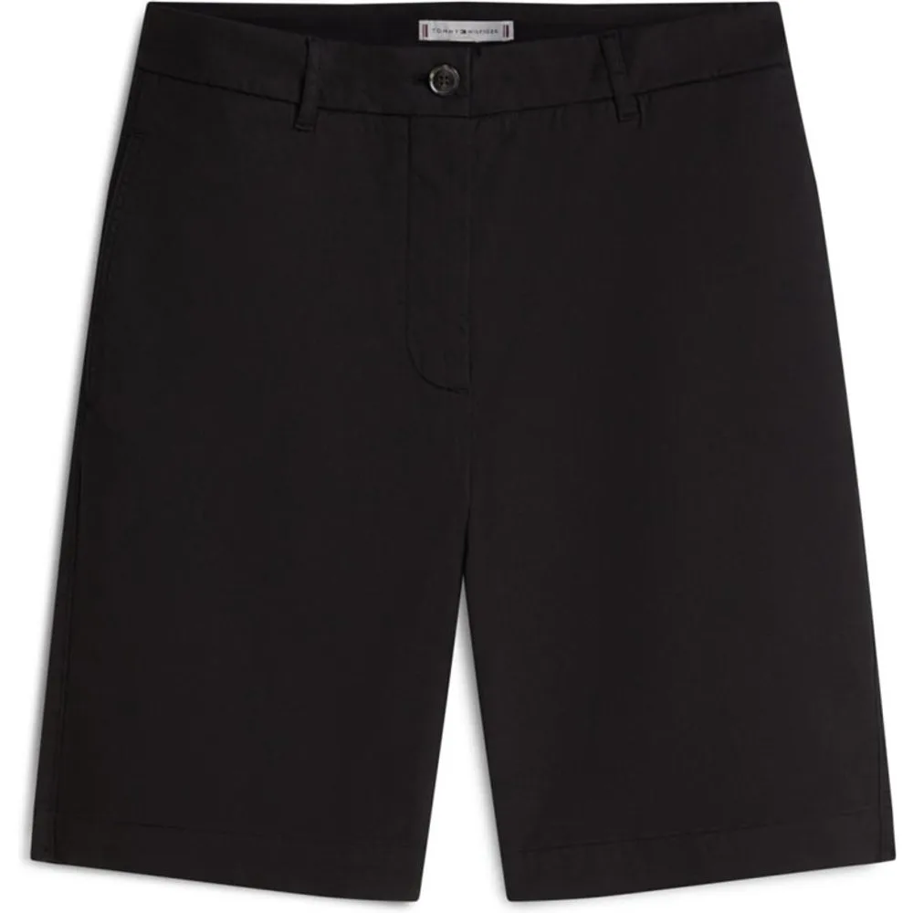 Bermuda chino de mujer de tiro medio y corte recto - Tommy Hilfiger - FashionsVida