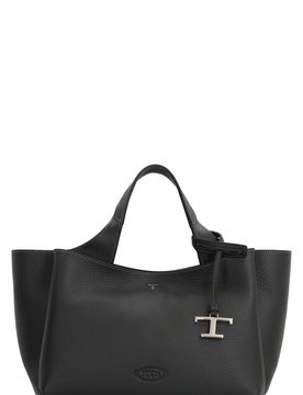 Tod's Pebbled Calfskin Mini Leather Handbag with Removable Shoulder Strap (26 cm)