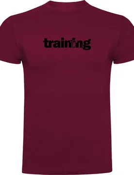 T-shirt à Manches Courtes Word Training Dark Red M
