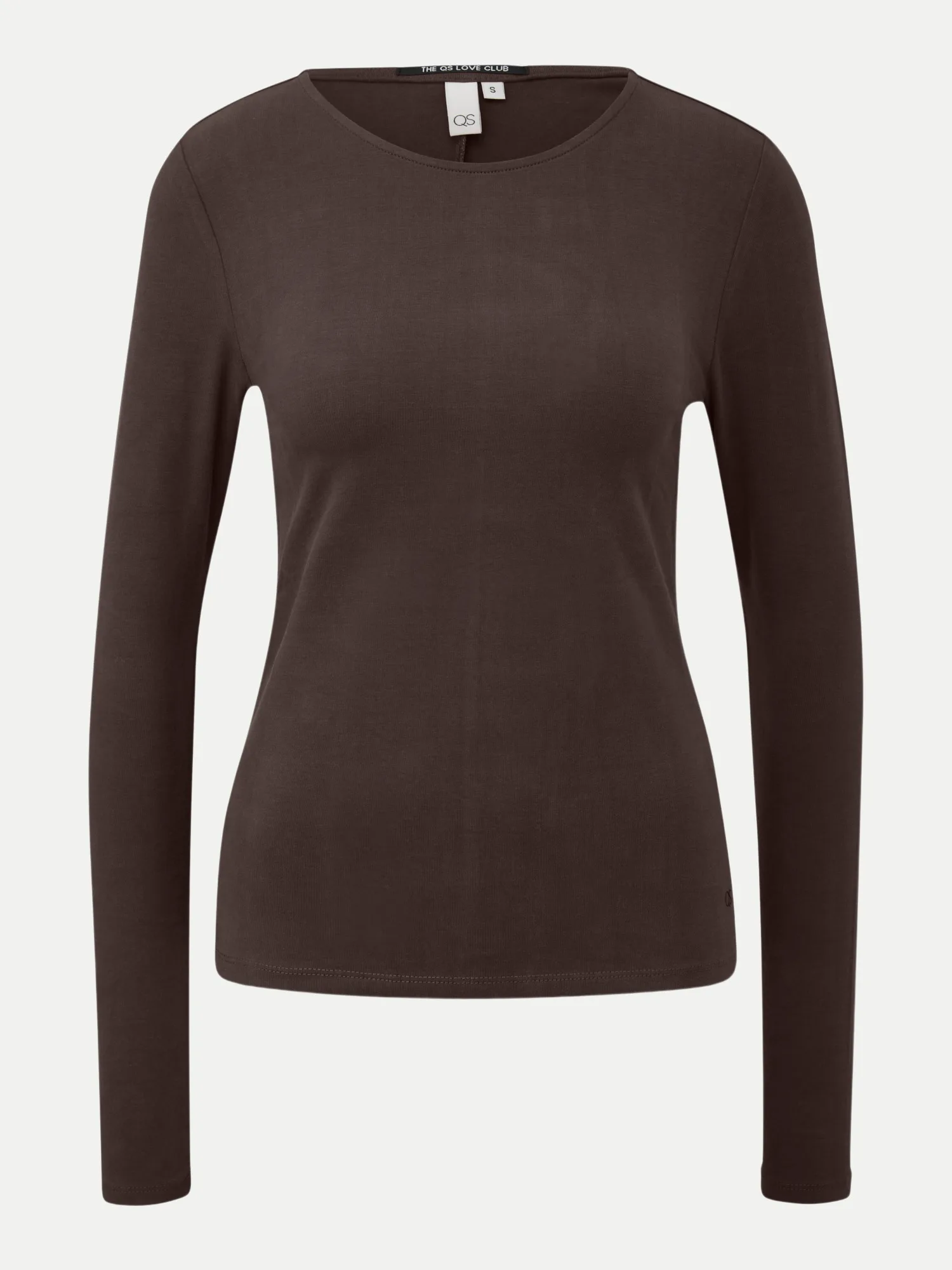 Basic Langarmshirt Braun M - Q/S designed by - FashionsVida