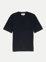 Knit t-shirt with rib structur Blau XL