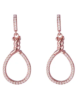Aava' Womens 925 Sterling Silver Drop Earrings - Rose Zo-7421 - One Size - Orphelia - FashionsVida
