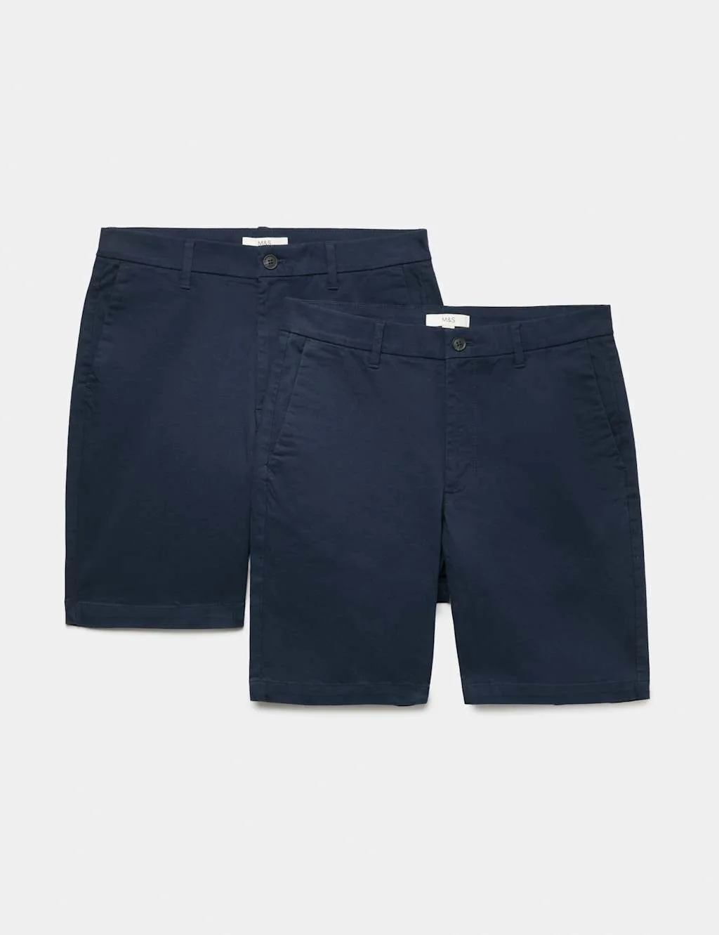 Pack Regular Fit Stretch Chino Shorts Navy male - M&S - FashionsVida
