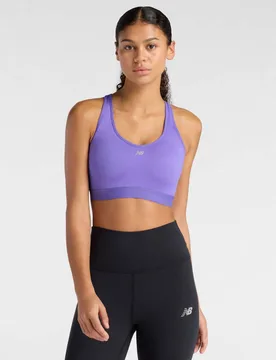 Essential Run Non Wired Sports Bra (S-XL) Purple female - New Balance - FashionsVida