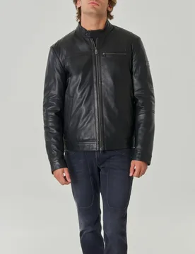 Giacca biker Saguaro in pelle nera - Peuterey - FashionsVida
