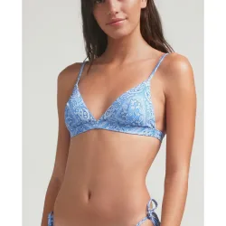 Top de bikini triángulo Bandana Azzurra con foams extraíbles