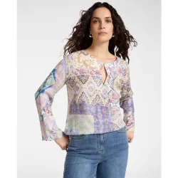 Blusa de mujer con estampado bandana