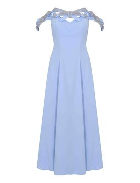 Vestito 66669 In Crepe Con Strass Aura