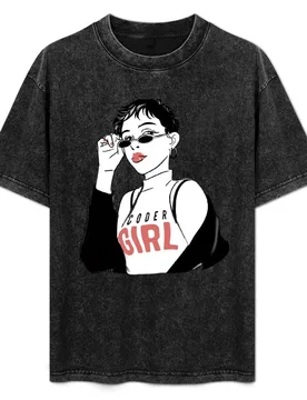 IT Shirt Coder Girl T-Shirt Daily Work Short Sleeve Top - Aliexpress - FashionsVida