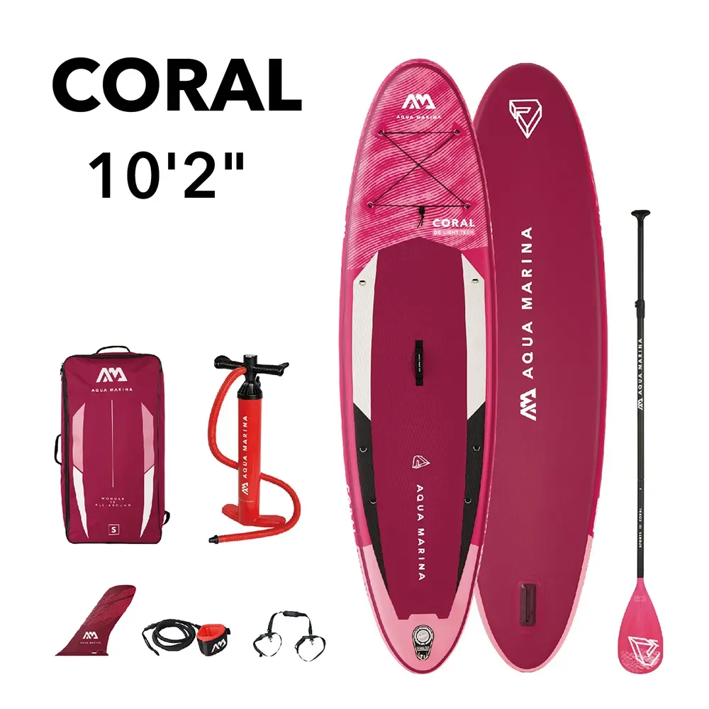 Planche De Paddle Gonflable Coral Raspberry 310 x 78 x 12 cm unisex - Aqua Marina - FashionsVida