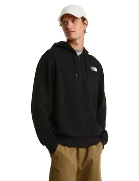 Felpa Con Zip Simple Dome Light Regular TNF Black S