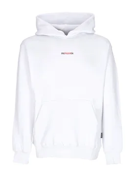 Felpa Cappuccio Uomo Ribs Hoodie White - Propaganda - FashionsVida
