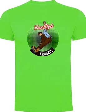 T-shirt à Manches Courtes Freestyle Rollers Light Green 2XL - Kruskis - FashionsVida