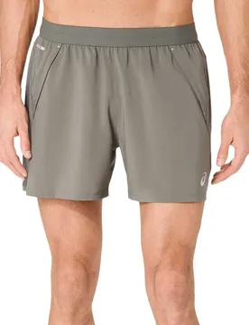 Pantaloni Corti Road 5´´ Truffle Grey L - Asics - FashionsVida