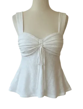 Soft Backless Tank Top A-line Sweet Backless Tank Top Pleating Bow Knot Sleeveless Top Women - Aliexpress - FashionsVida