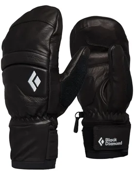 Freeride Fäustlinge aus PrimaLoft® W Spark Mitts Black Black für Damen aus Leder Größe M schwarz - Black diamond - FashionsVida