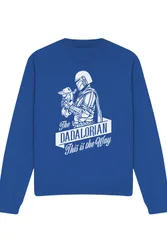 Unisex Star Wars Father'S Day The Dadalorian Mandalorian Sweatshirt, Royal Size: Small - Royal - Size: S