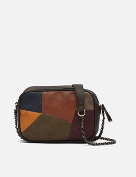Popis borsa a tracolla con stampa patchwork ED