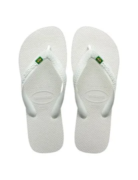 Mens White Brasil Slide - Male - White - BR 45 46 - Havaianas - FashionsVida