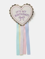 M and S Birthday Heart Badge Multi Female