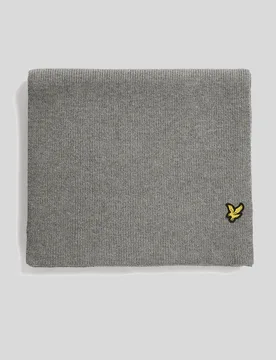 Men's Everyday Scarf Mid Grey Marl - Lyle & Scott - FashionsVida
