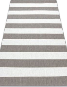 Teppiche Teppich Flat Sisal 48644686 Streifen Weiß Beige 120x170 Cm 120x170 Cm