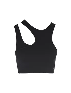 On Top Asymmetric Crop nero XS - On - FashionsVida