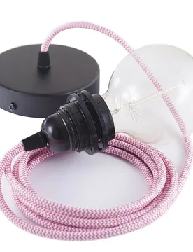 Cables Lampe Suspendue Pendel Pour Abat-jour Rz08 Zigzag 50 Cm Fuchsia / Black One Size - Creative - FashionsVida