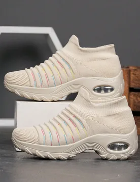 Zapatillas informales de mujer, de estilo cruzado a través de fronteras, transpirables, antideslizantes, cómodas, de tipo slip-on para baile, con su - Shein - FashionsVida