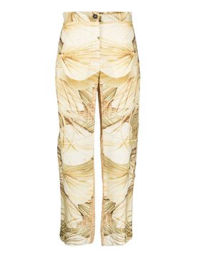 Pantaloni dritti con stampa nature multicolor