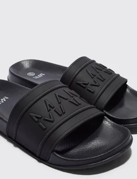 Herren Herren Dash Slipper Black Größe 9 - boohooMAN - FashionsVida
