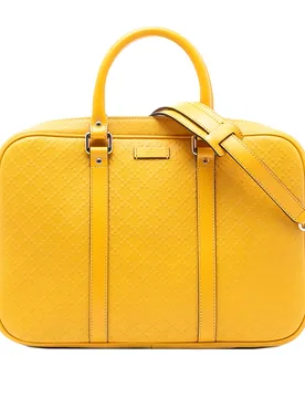 Medium Diamante Bright Leather Business Bag - Gucci - FashionsVida