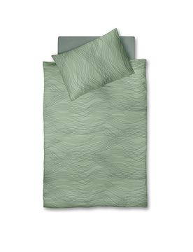 Satin Bettwäsche MODERN LIFE 70x90cm / 140x220cm Rosemary grün baby