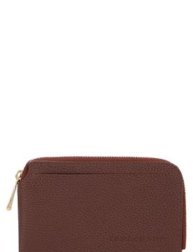 Leather Wallet with Zip Closure