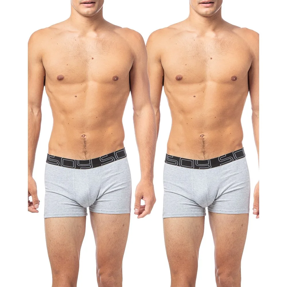 Pack de 2 boxer de punto de algodón de hombre largos en varios colores - SOY - FashionsVida