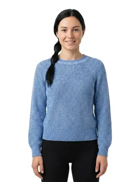 Maglione Crew Neck Sicilian Blue Melange XS