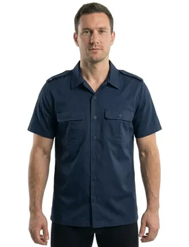 Camicia A Maniche Corte Us Navy 7XL - Brandit - FashionsVida