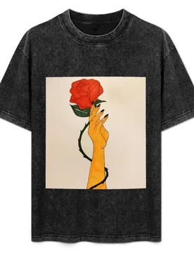 Hand Rose T-Shirt Breathable Gym Short Sleeve T-Shirt - Aliexpress - FashionsVida