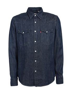 Camisa vaquera Hombre Azul marino S,XS Hombre