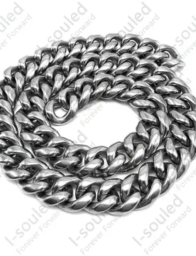 Second Largest Width 13.5 Mm True Titanium Men's Chain Necklaces Hiphop Love - Aliexpress - FashionsVida