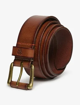 Superdry Herren Klassischer Ledergürtel Reguläre Passform Brown - Größe: XL - 34.99 - FashionsVida